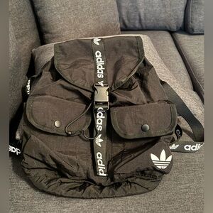 Adidas Black Sporty Backpack with Padded Straps